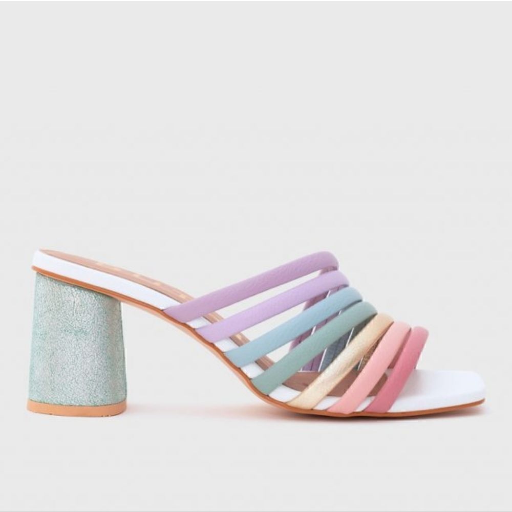 NEW Butrich Sweet Sunshine Stripes Multicolor Pumps Size UK 38/ US 7.5